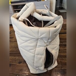 a new day Brown Quilted Tote Bag - Lined Interior